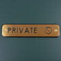 G Decor Premium Lacquered Satin Brass Door Sign Collection Engraved Symbols For Indoor Or Outdoor Display, thumbnail 7 of 9