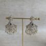 White Gold Plated Pearl Kundan Earrings And Tikka Set, thumbnail 6 of 6