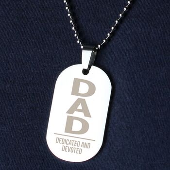 Dad Gifts Personalised Dad Dog Tag Necklace, 2 of 6
