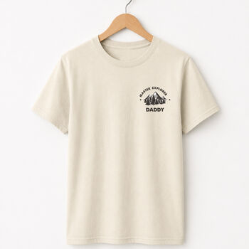 Personalised Father's Day T Shirts Daddy And Me Matching Set Explorer, 3 of 4