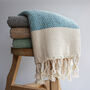 Personalised Cotton Handwoven Throw, Gift For Her, thumbnail 7 of 9