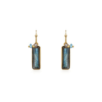 Gold Plated Gemstone And Gem Bead Earrings, 2 of 10
