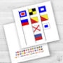 Signal Flags I Or We Love Dad Birthday Card, thumbnail 3 of 4