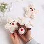 Reindeer And Christmas Star Baubles Crochet Kit, thumbnail 3 of 10