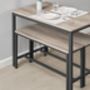 Dining Table With Two Benches Steel Frame Kitchen Table, thumbnail 4 of 6