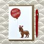 Working Cocker Spaniel Christmas Card Reindog Design, thumbnail 3 of 4