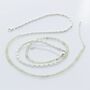 Prehnite Beaded Necklace Or Double Strand Bracelet In Sterling Silver, thumbnail 6 of 10