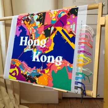 Hong Kong Nights City Map Tapestry Kit, 3 of 7