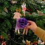 Five Christmas Honeycomb Tree Decorations, thumbnail 1 of 3