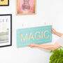 Personalised Large Wooden Sign – Blue Magic, thumbnail 1 of 2
