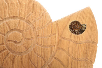 Hand Carved Oak Ammonite  Table, 2 of 6