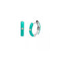Light Blue Enamelled Jewelled Sterling Silver Hoops, thumbnail 5 of 7