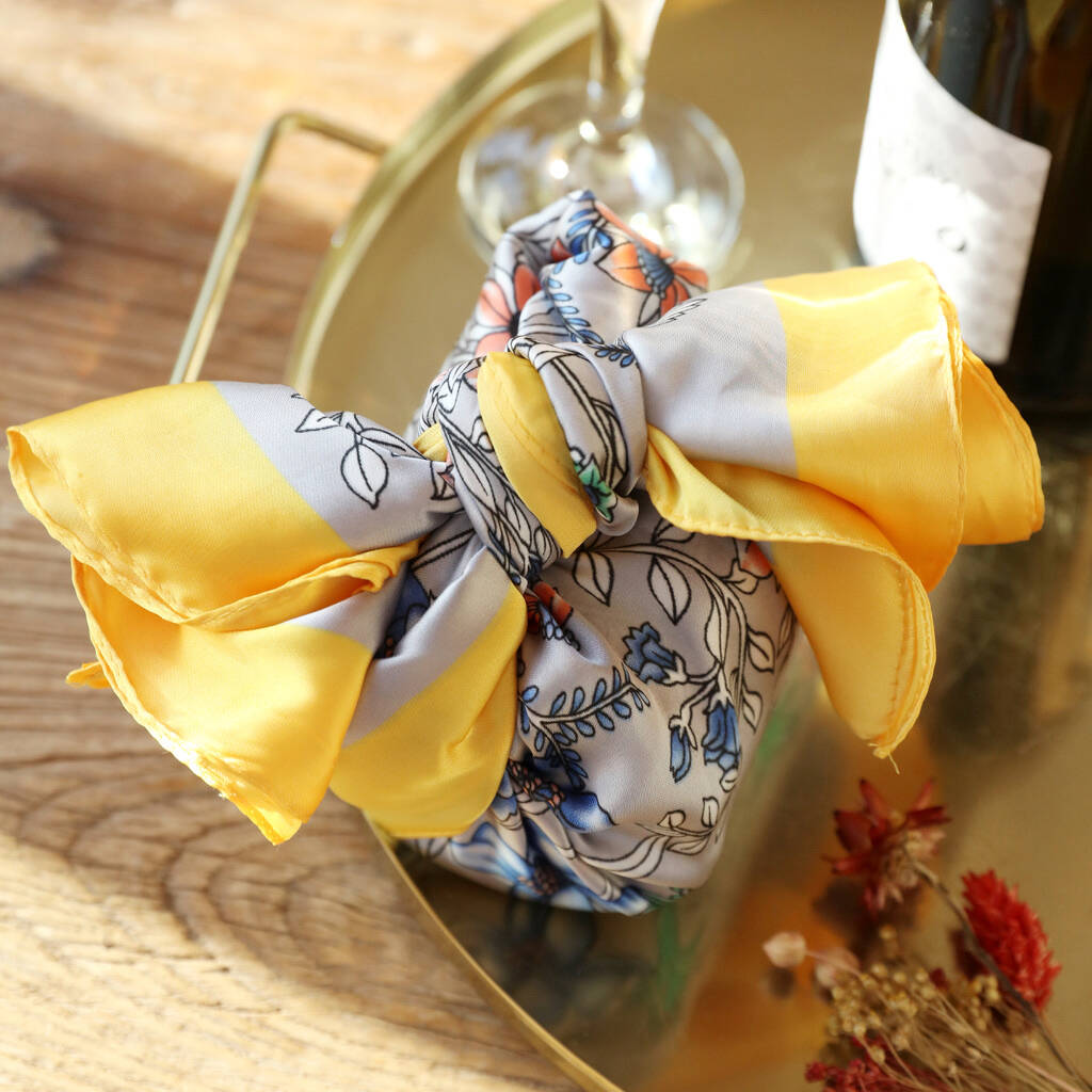 Satin Floral Wrap Scarf By Lisa Angel