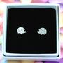 Hedgehog Cartoon Stud Earrings, thumbnail 1 of 2