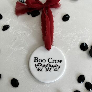 Halloween Boo Crew Personalised Family Ornament, 2 of 3