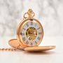 Rose Gold Engraved Pocket Watch Gift, thumbnail 2 of 5