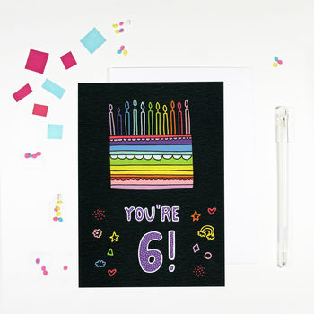 Children's Rainbow Cake Birthday Cards, 7 of 11