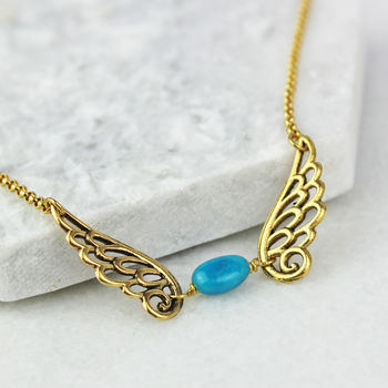 Angel Wing Birthstone Necklace, 4 of 7