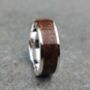 Silver And European Walnut Inlay Ring Coated, thumbnail 9 of 9