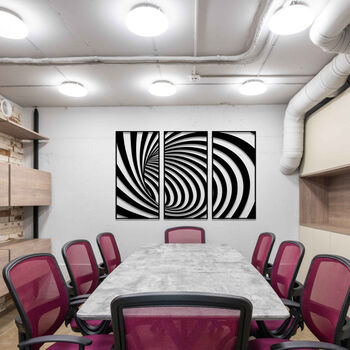 3D Wooden Spiral Wall Art Optical Illusion Decor, 5 of 10