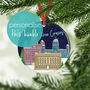 Personalised Liverpool Three Graces Xmas Bauble, thumbnail 1 of 4