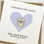 Personalised New Baby Boy Card Hand Finished, thumbnail 2 of 4