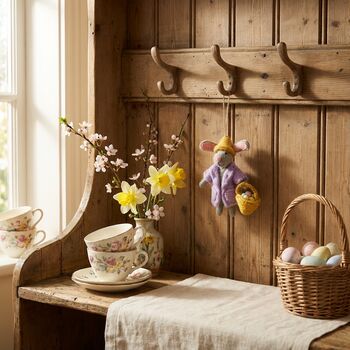 Handmade Felt Emma Easter Bunny Decoration, 3 of 5