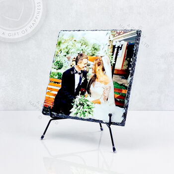 Premium Square Rock Photo Slate Personalised Photo Gift, 6 of 12