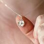 Tiny Sterling Silver Daisy Necklace, thumbnail 3 of 12