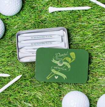 Personalised Funny Couples Golf Tees In A Tin, 3 of 5