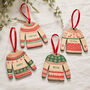 Personalised Christmas Jumper Bauble Set, thumbnail 3 of 4
