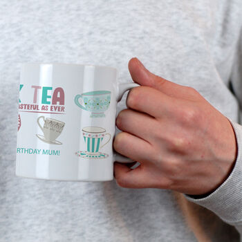 Personalised Six Tea Tea Mug 60th Birthday Gift, 2 of 6