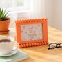 Contemporary Orange Beaded Photo Frame 4' x 6', thumbnail 1 of 4