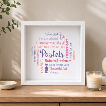 Personalised 80th Birthday Word Art Gift For Her, 3 of 10
