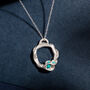 Turquoise And Recycled Silver Eternity Necklace, thumbnail 4 of 7