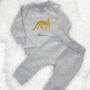 Baby Personalised Leopard Sweatshirt Jogger Set, thumbnail 1 of 6