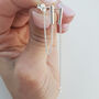 Sterling Silver 925 Bar And Chain Dangle Ear Stud Earrings, thumbnail 8 of 10