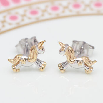 Girl's Silver And Gold Plated Unicorn Jewellery Set, 3 of 3