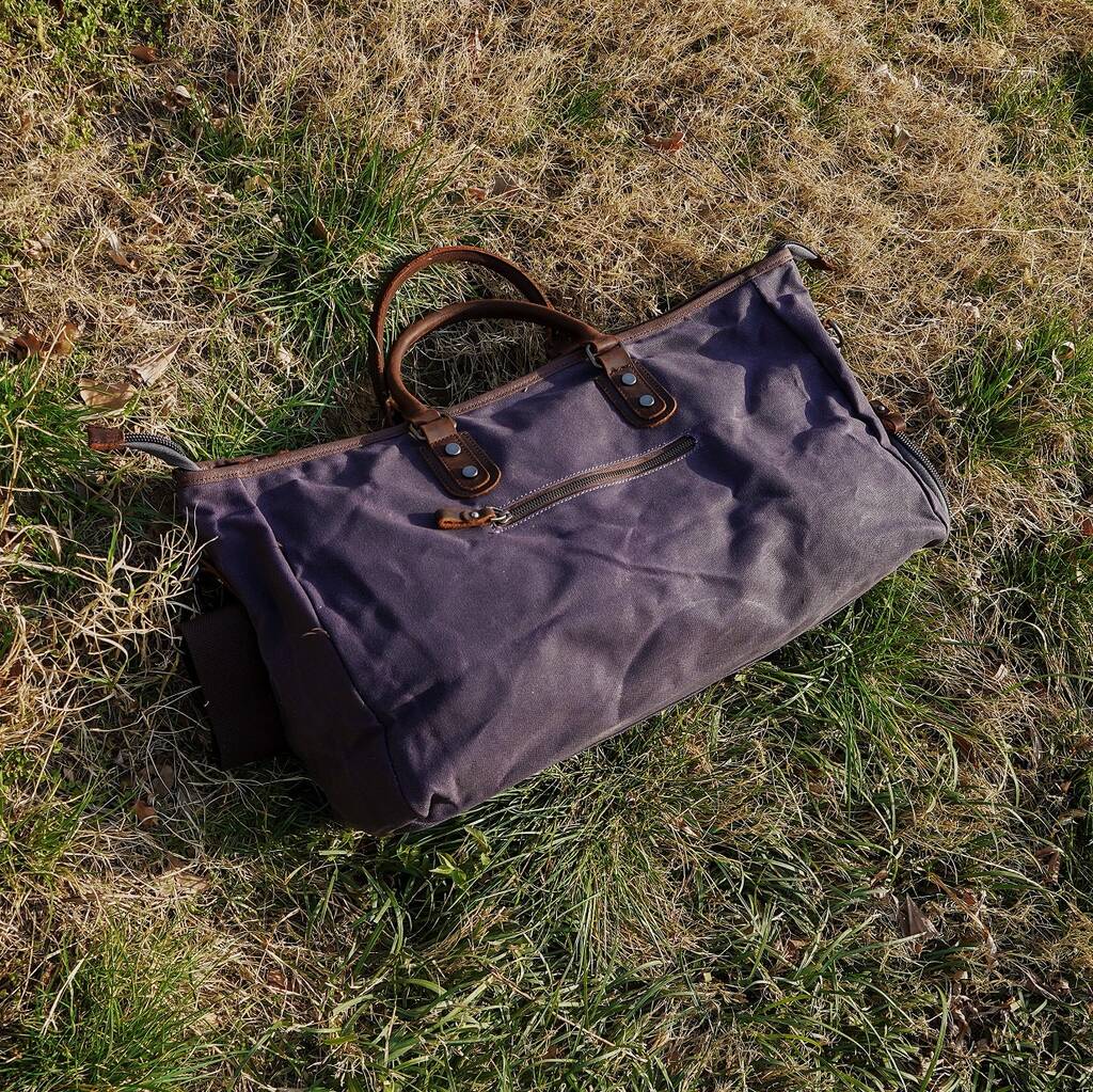 Waxed Canvas Gym Boot Bag By EAZO
