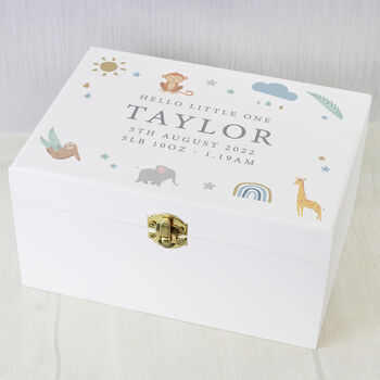 Personalised Safari Animals Keepsake Box, 7 of 8