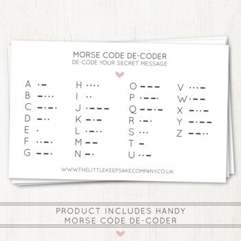 Stainless Steel Engraved Morse Code Wallet Card, 3 of 4