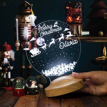 Christmas Night Lamp, Personalised Xmas Gift, 2 of 5