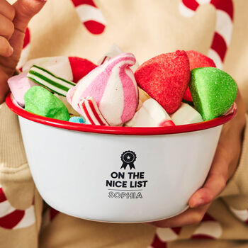 Children's Nice List Christmas Snack Bowl, 2 of 3