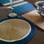 Raffia Place Mat With Colourful Edge, thumbnail 6 of 7