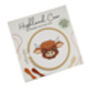 Bramble Farm Highland Cow Mini Cross Stitch Kit | Craft | Embroidery | Hobby, thumbnail 3 of 5