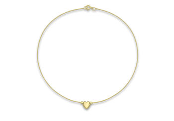 9ct Yellow Gold Heart Box Chain Anklet, 2 of 5