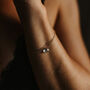 November Topaz Gold And Silk Birthstone Bracelet, thumbnail 1 of 6