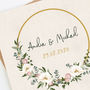 Floral Hoop Folded Wedding Invitation, thumbnail 2 of 6