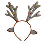 Reindeer Antler Christmas Headband With Bells, thumbnail 3 of 4