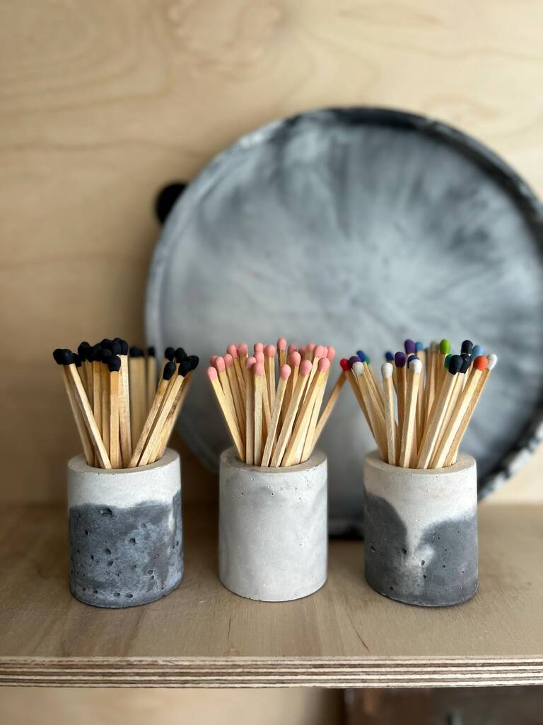 Mini Match Pot With Coloured Matches, 1 of 6